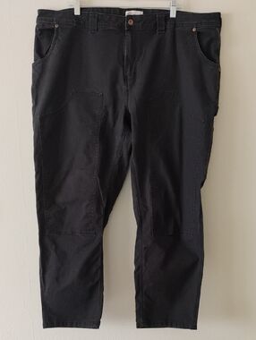 Dickies Black Double Knee Women's Sz 22 Heavy Canvas Work Pants